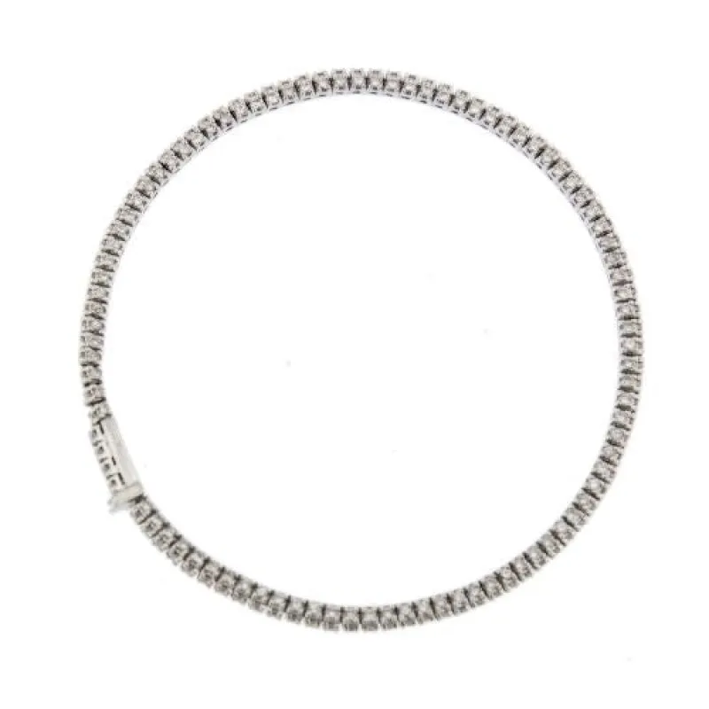 Bracelet tennis - Bracelet en or blanc 18 kt et diamants sold by 58 Facettes