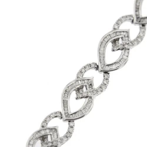 Bracelet motif navette en or blanc 18 ct et diamants sold by 58 Facettes product image thumbnail 4