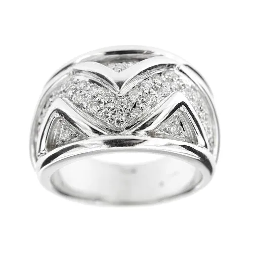 Bague bandeau en or blanc 18 ct avec diamants sold by 58 Facettes