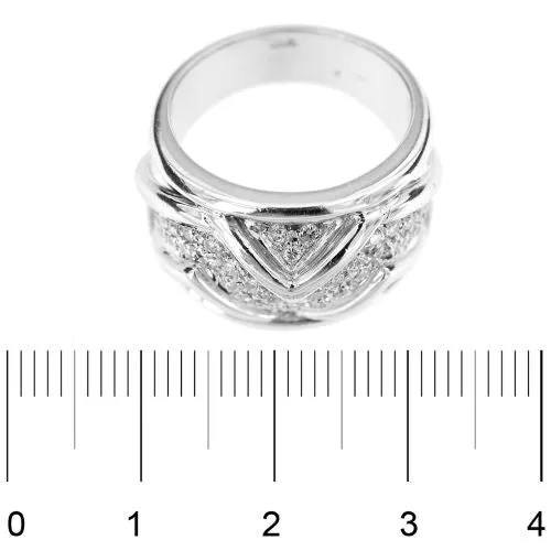 Bague bandeau en or blanc 18 ct avec diamants sold by 58 Facettes product image thumbnail 2