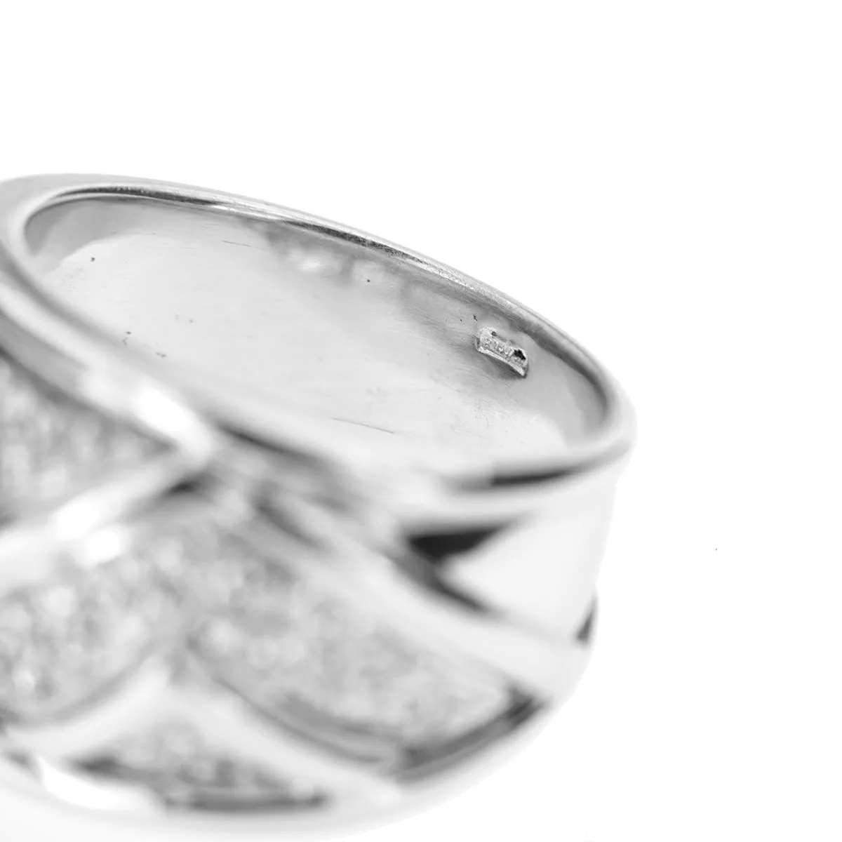 Bague bandeau en or blanc 18 ct avec diamants sold by 58 Facettes product image thumbnail 3