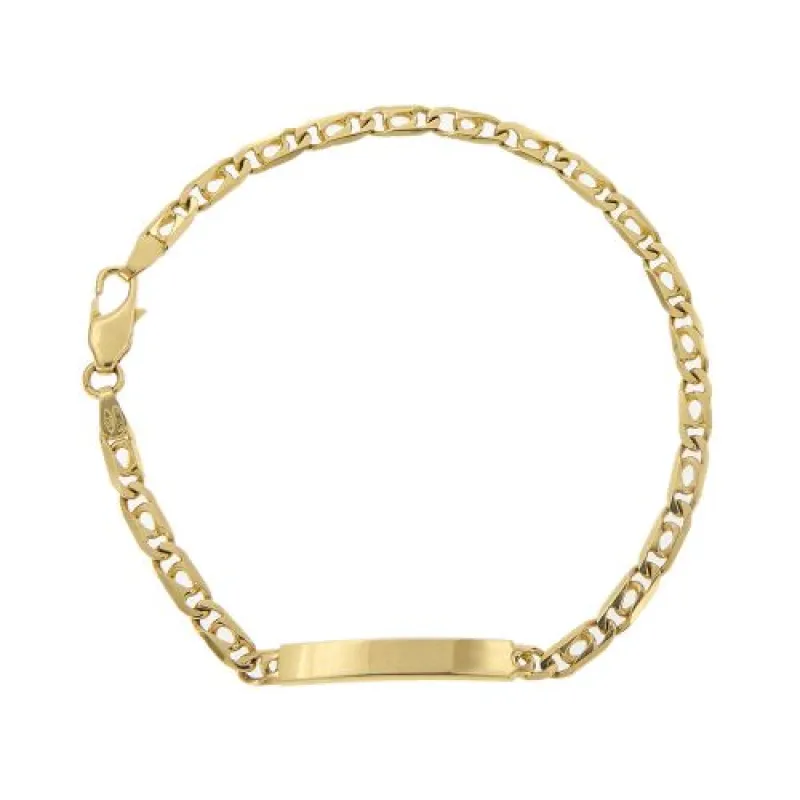 Bracelet homme avec plaque en or jaune 18 ct made by 58 Facettes