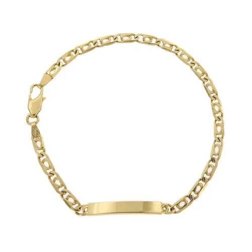 Bracelet homme avec plaque en or jaune 18 ct sold by 58 Facettes