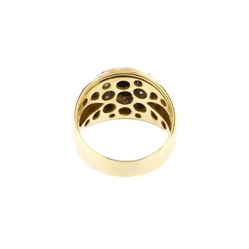 Bague bandeau en or jaune 18 ct avec saphir et diamants sold by 58 Facettes product image thumbnail 4