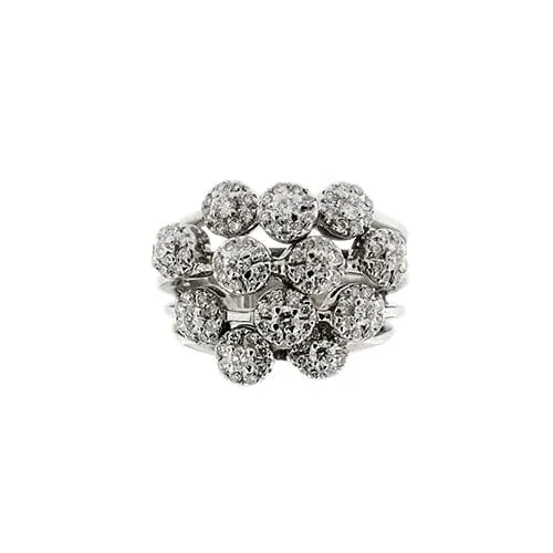 Bague bouquet - Bague bandeau en or blanc 18 ct et diamants sold by 58 Facettes product image thumbnail 5