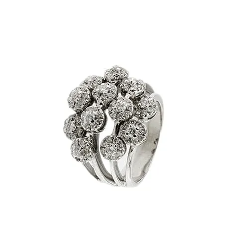 Bague bouquet - Bague bandeau en or blanc 18 ct et diamants sold by 58 Facettes product image thumbnail 4