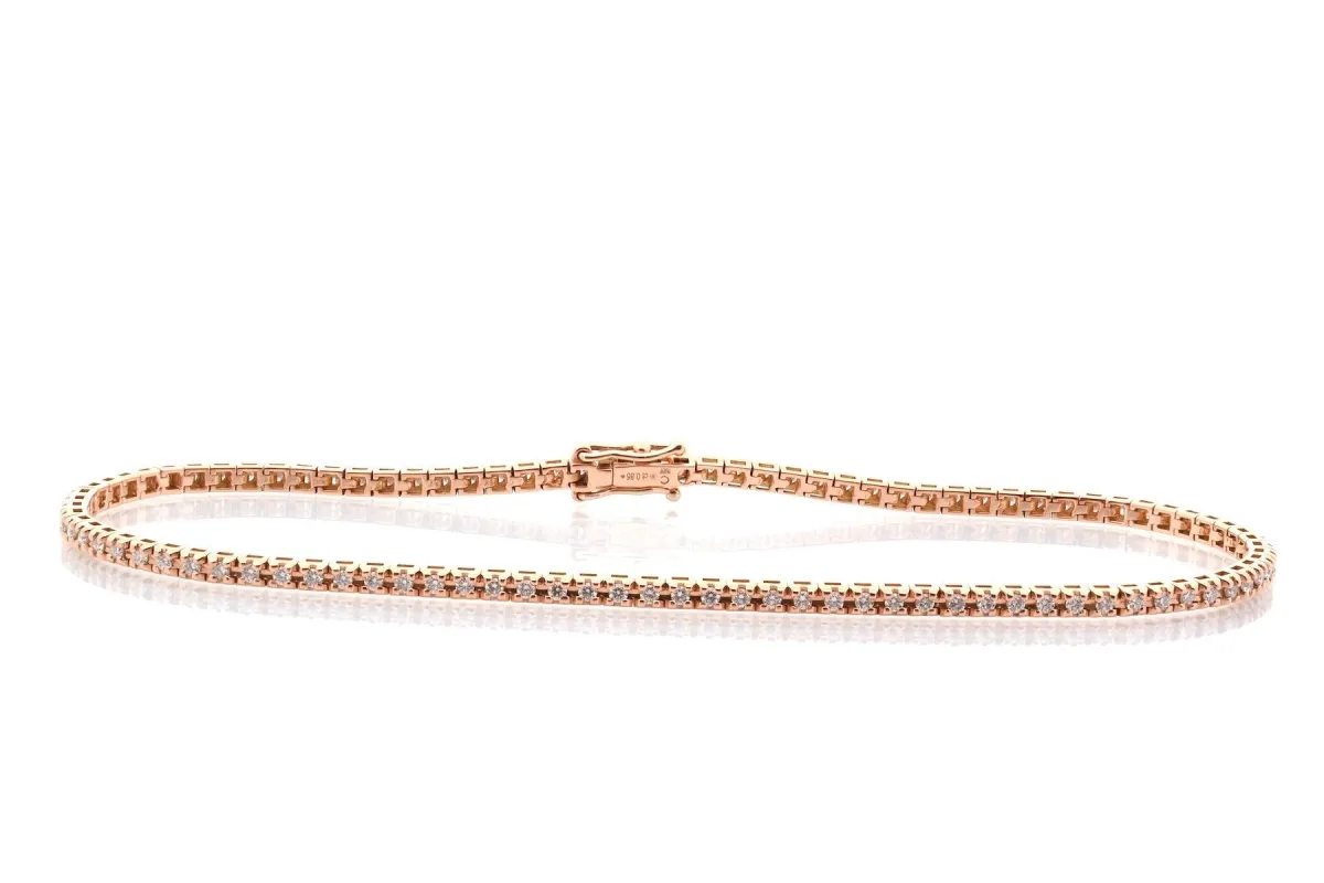 Bracelet ligne diamants en or 18k sold by 58 Facettes