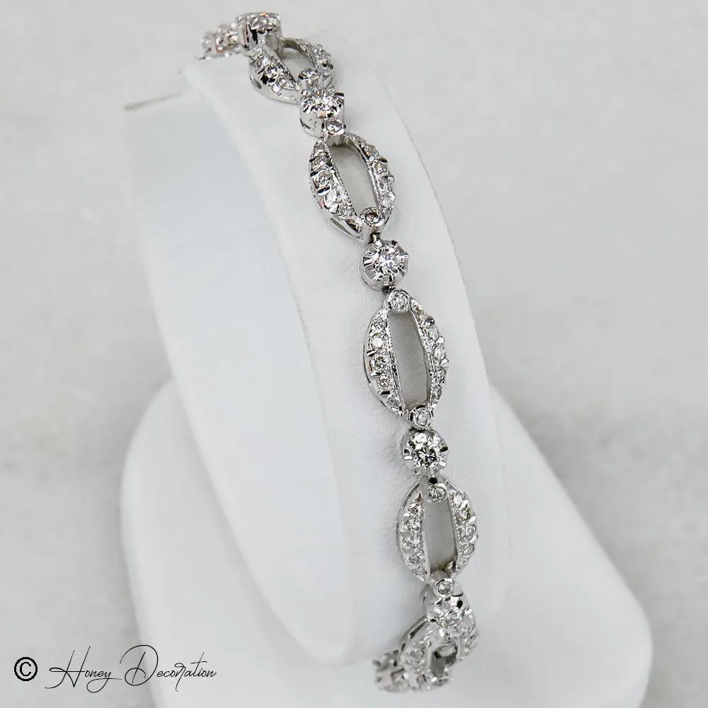 Bracelet en or blanc 750 serti de 156 diamants (1,1 ct) sold by 58 Facettes product image thumbnail 5