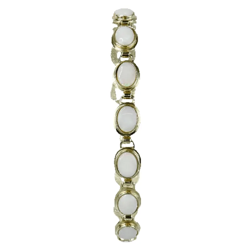Bracelet vintage en or jaune 14 carats et opales made by 58 Facettes