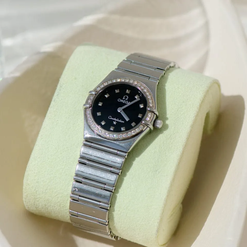 Omega Constellation - Montre femme en acier inoxydable avec lunette diamantée sold by 58 Facettes product image thumbnail 2