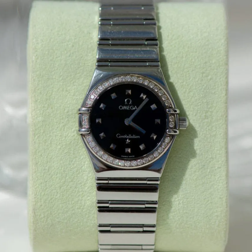 Omega Constellation - Montre femme en acier inoxydable avec lunette diamantée sold by 58 Facettes product image thumbnail 3