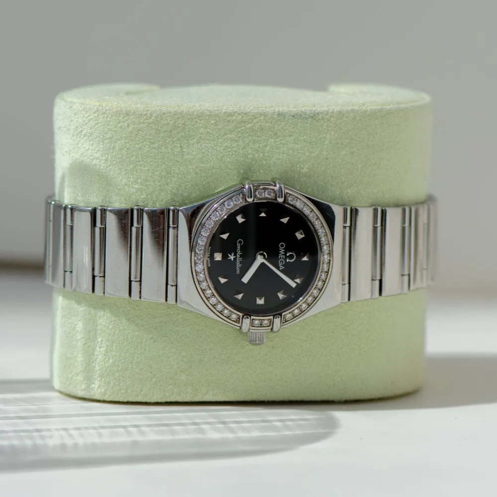 Omega Constellation - Montre femme en acier inoxydable avec lunette diamantée sold by 58 Facettes product image thumbnail 4