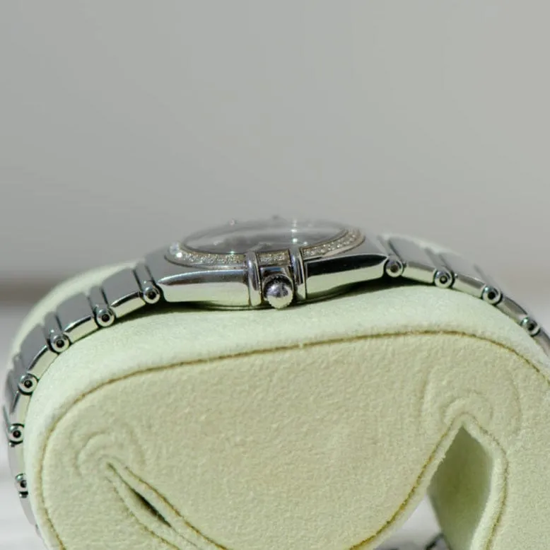 Omega Constellation - Montre femme en acier inoxydable avec lunette diamantée sold by 58 Facettes product image thumbnail 5