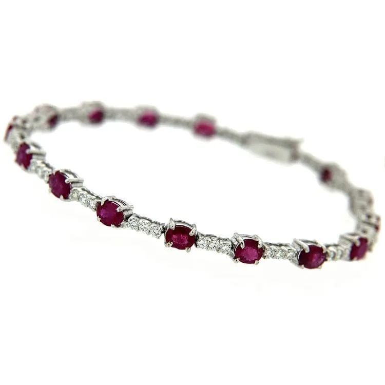 Guidetti - Bracelet en or blanc avec diamants et rubis sold by 58 Facettes product image thumbnail 2