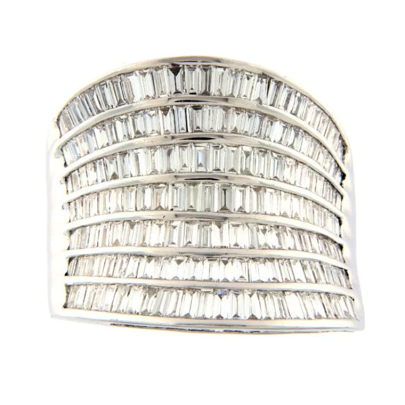 Bague en or blanc avec diamants taille baguette sold by 58 Facettes