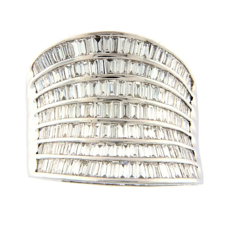 Bague en or blanc avec diamants taille baguette sold by 58 Facettes