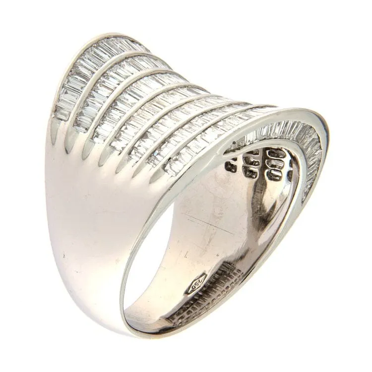 Bague en or blanc avec diamants taille baguette sold by 58 Facettes product image thumbnail 2