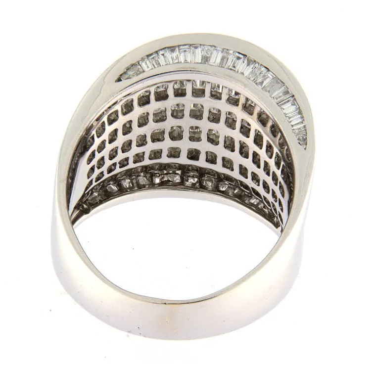 Bague en or blanc avec diamants taille baguette sold by 58 Facettes product image thumbnail 3