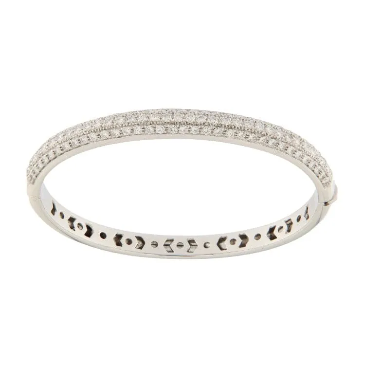 Guidetti - Bracelet jonc en or blanc avec diamants 2,67 ct sold by 58 Facettes