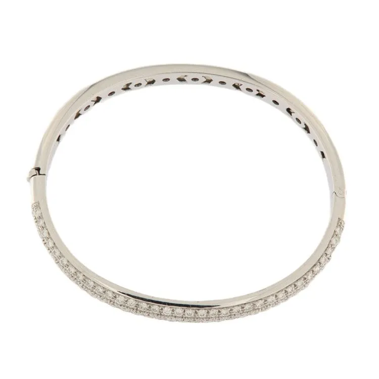 Guidetti - Bracelet jonc en or blanc avec diamants 2,67 ct sold by 58 Facettes product image thumbnail 2