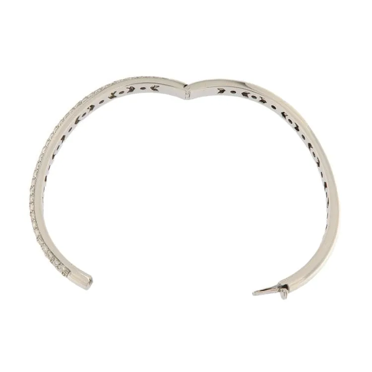 Guidetti - Bracelet jonc en or blanc avec diamants 2,67 ct sold by 58 Facettes product image thumbnail 3