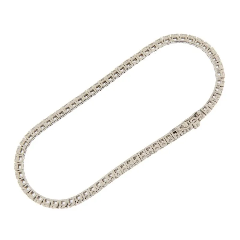 Bracciale tennis en or blanc 750 avec diamants 2,45 ct sold by 58 Facettes