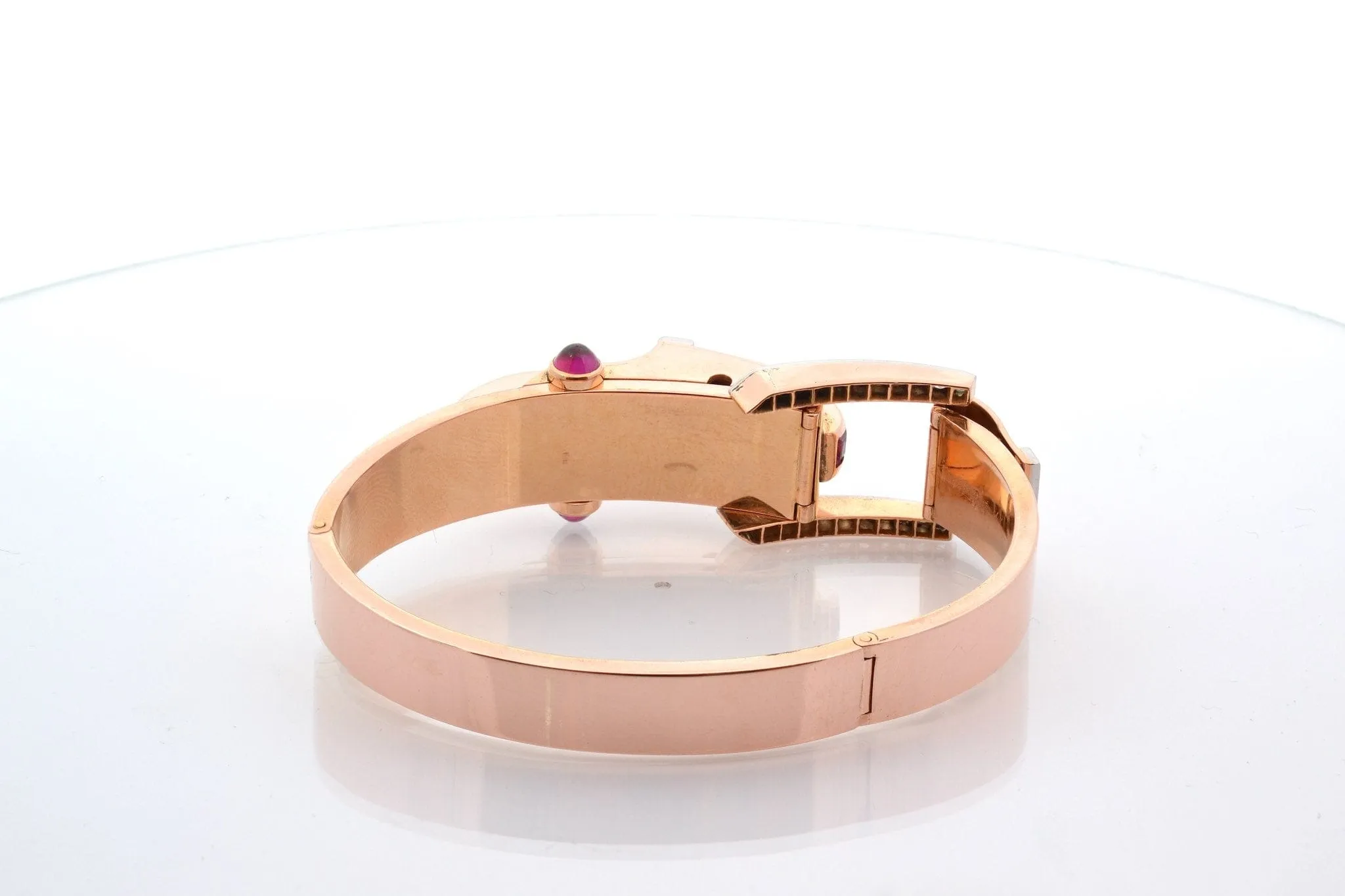 Bracelet tank rubis et diamants en or jaune 18k sold by 58 Facettes product image thumbnail 5
