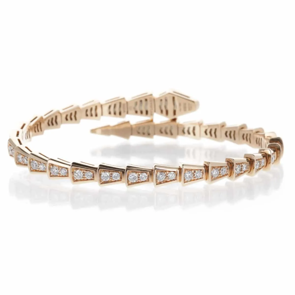 Bulgari Serpenti Viper - Bracelet en or rose 18 K et diamants sold by 58 Facettes product image thumbnail 4