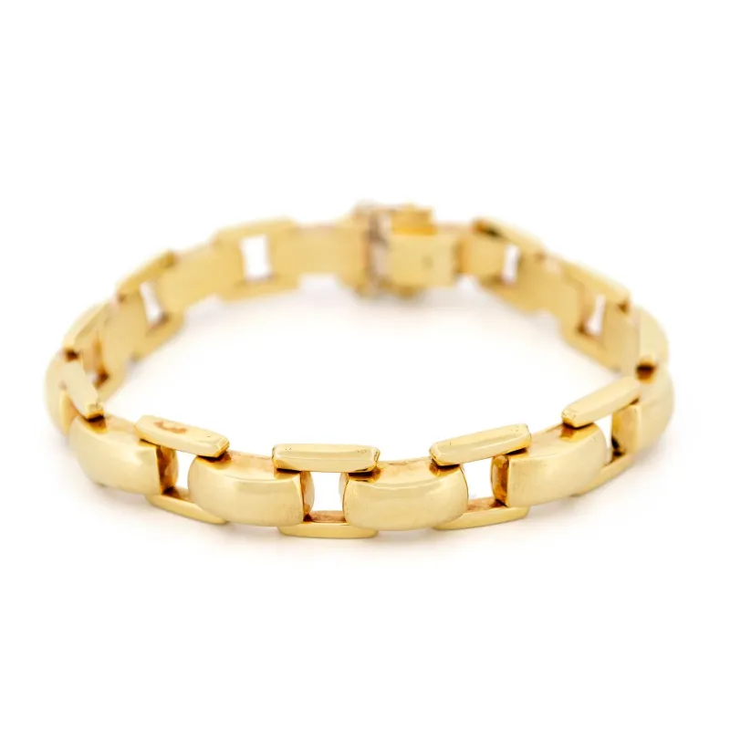 Bracelet tank rétro en or jaune 14k sold by 58 Facettes