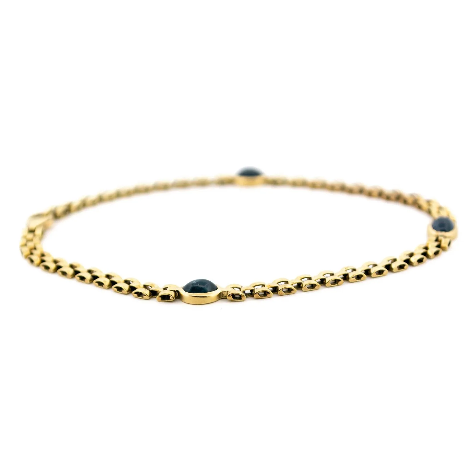 Bracelet station en or 14k avec saphirs sold by 58 Facettes