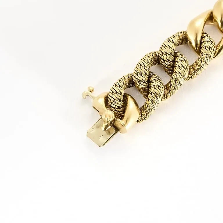 Georges Lenfant - Rare Bracelet Gourmette Maillons Torsadés en Or Jaune sold by 58 Facettes product image thumbnail 4