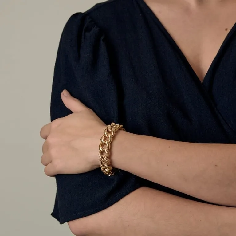 Georges Lenfant - Rare Bracelet Gourmette Maillons Torsadés en Or Jaune sold by 58 Facettes product image thumbnail 2