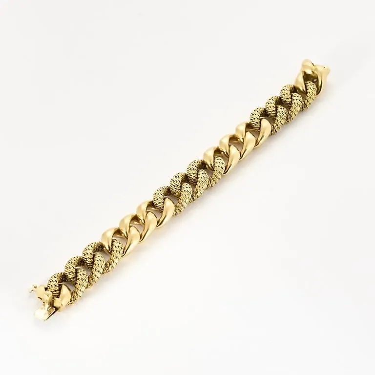 Georges Lenfant - Rare Bracelet Gourmette Maillons Torsadés en Or Jaune sold by 58 Facettes product image thumbnail 3