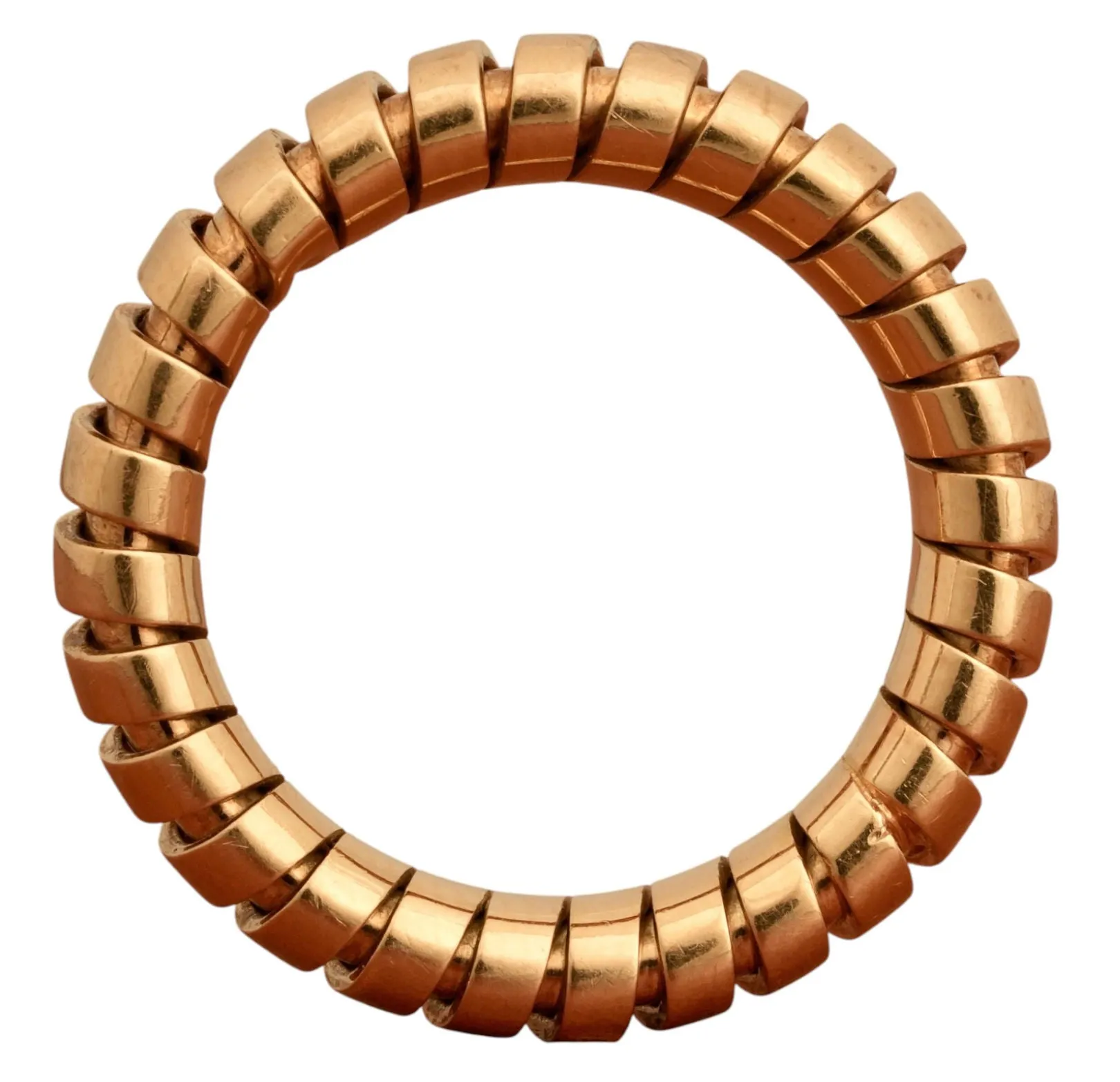 Bvlgari - Bague Tubogas en or jaune, vers 1980 sold by 58 Facettes