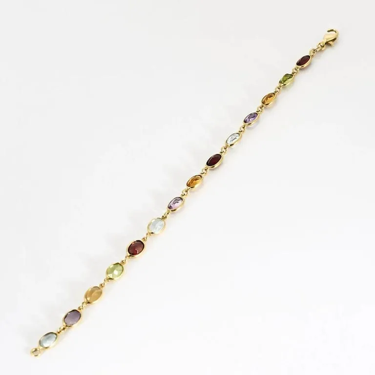 Bracelet en Or jaune et pierres fines de couleurs sold by 58 Facettes product image thumbnail 4