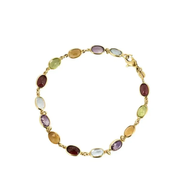 Bracelet en Or jaune et pierres fines de couleurs sold by 58 Facettes