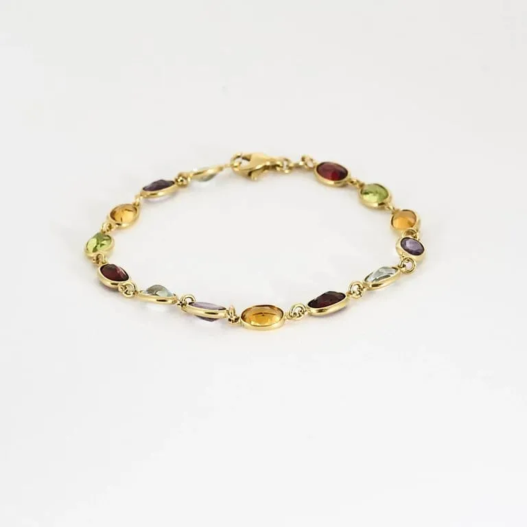 Bracelet en Or jaune et pierres fines de couleurs sold by 58 Facettes product image thumbnail 3