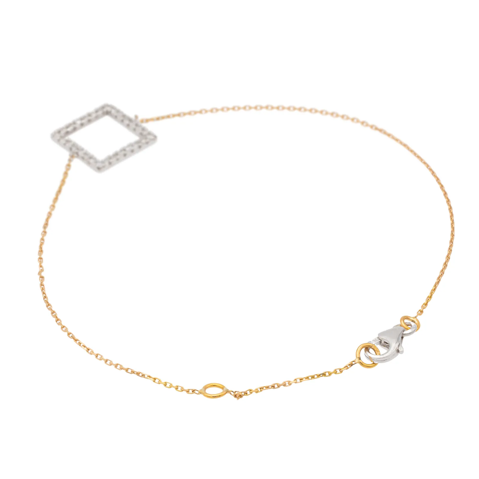 Bracelet graphique en or blanc et rose 18 carats avec diamants sold by 58 Facettes product image thumbnail 3