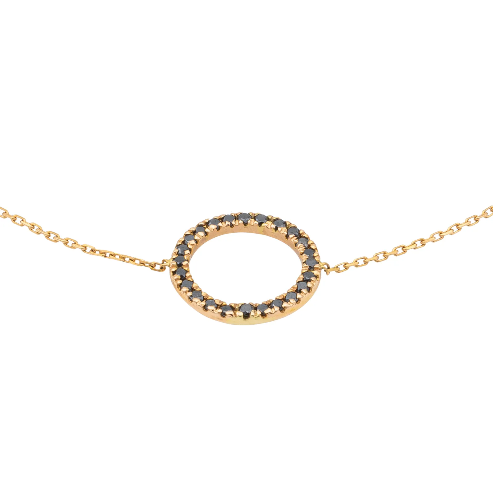 Bracelet graphique en or rose 18 carats et diamants noirs sold by 58 Facettes product image thumbnail 3