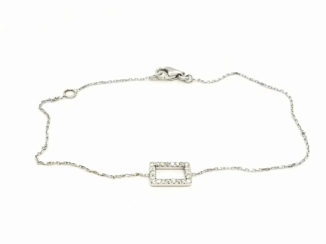 Bracelet en or blanc 18 carats serti de diamants sold by 58 Facettes