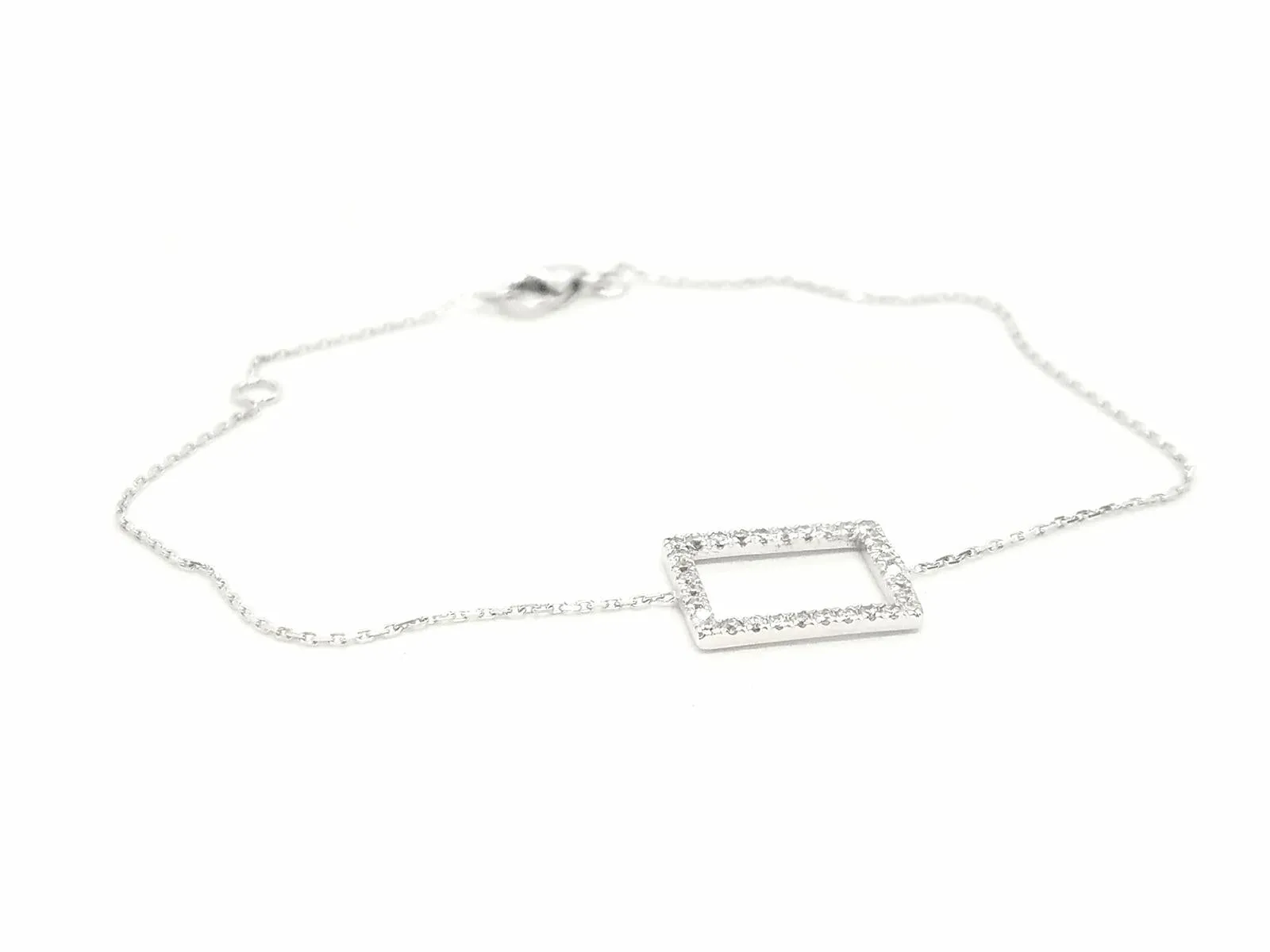 Bracelet graphique en or blanc 18 carats et diamants sold by 58 Facettes product image thumbnail 5