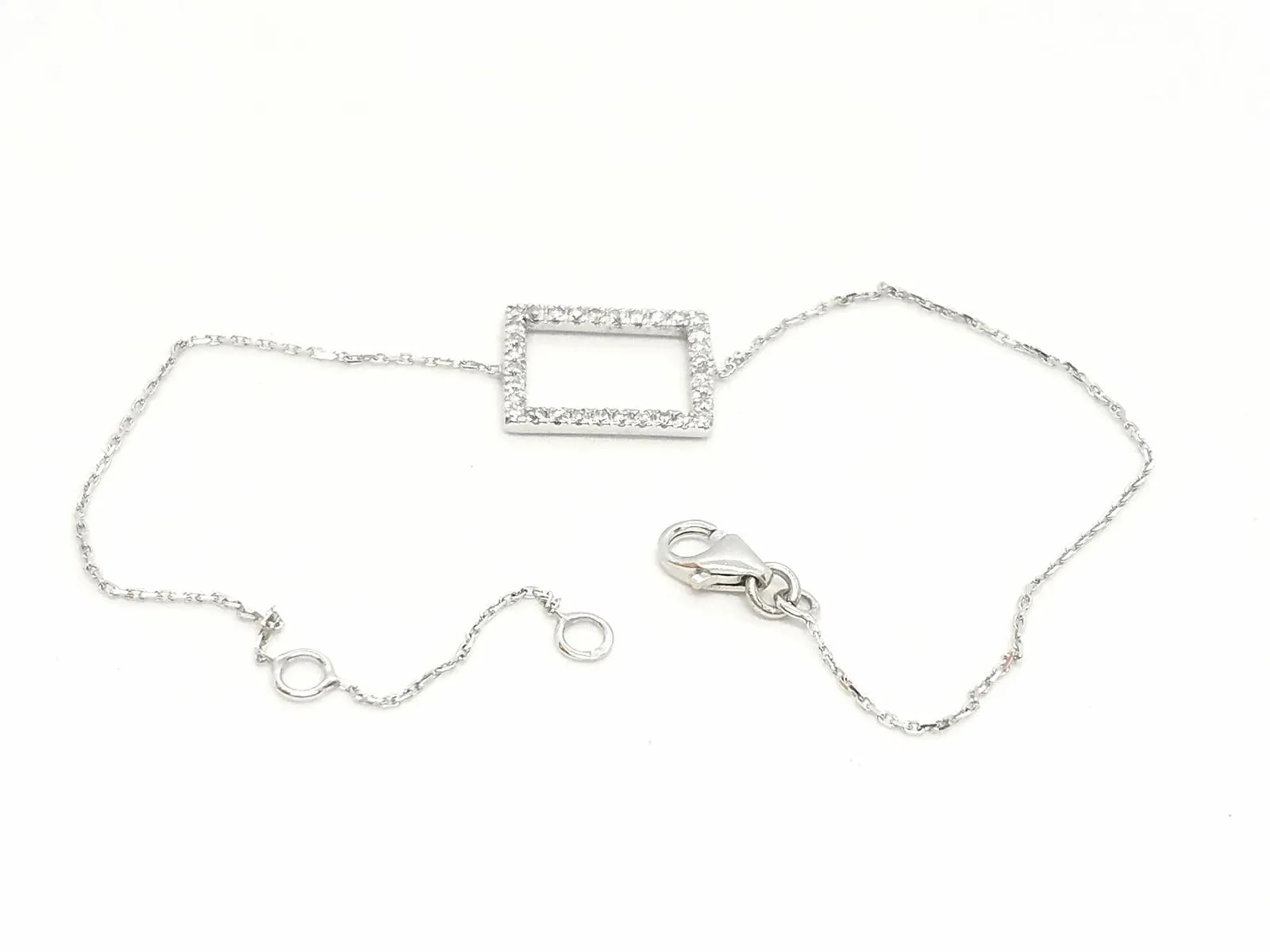 Bracelet graphique en or blanc 18 carats et diamants sold by 58 Facettes product image thumbnail 3