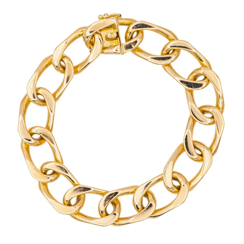 Bracelet maille gourmette en or rose 18 carats sold by 58 Facettes