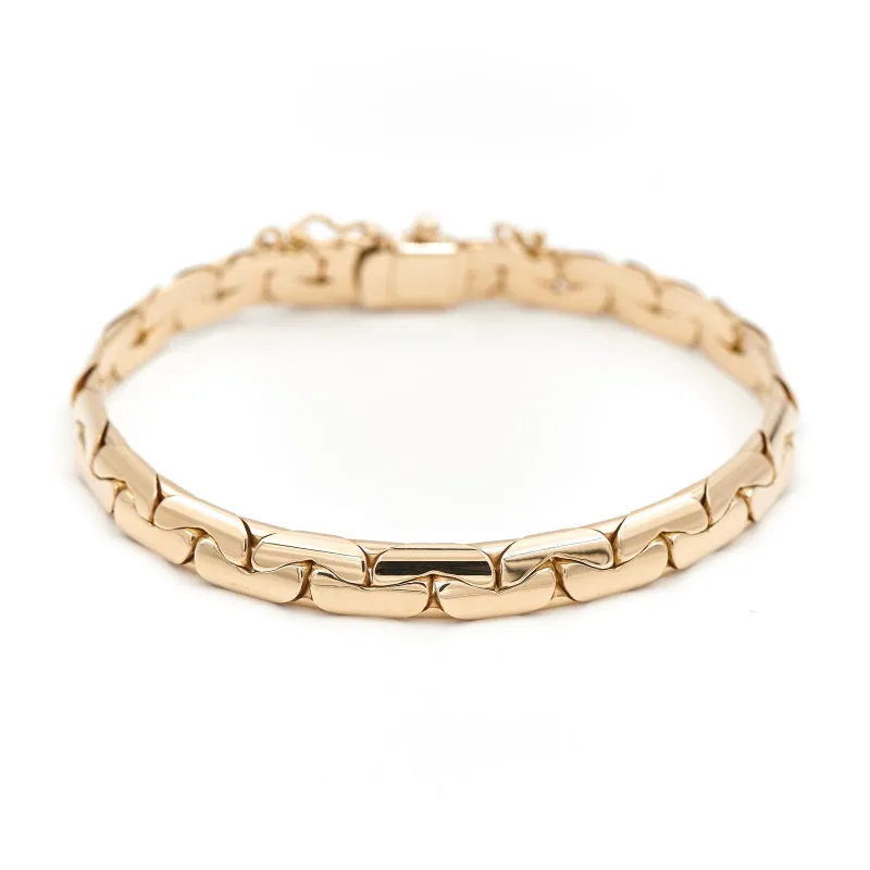 Bracelet maille haricot en or jaune 18 carats sold by 58 Facettes