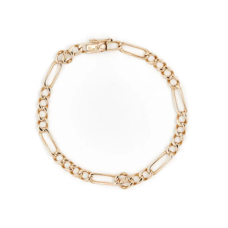 Bracelet maille alternée 4x1 en or jaune 18 carats sold by 58 Facettes