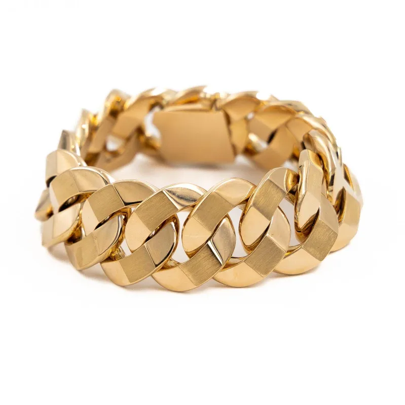 Bracelet gourmette en or jaune 18 carats made by 58 Facettes