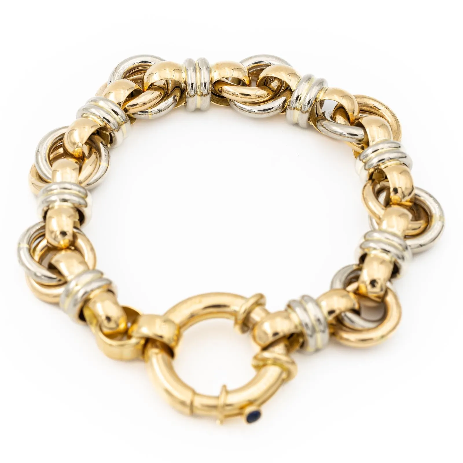 Caplain Saint André - Bracelet en or jaune et blanc 18 carats avec saphir sold by 58 Facettes product image thumbnail 3