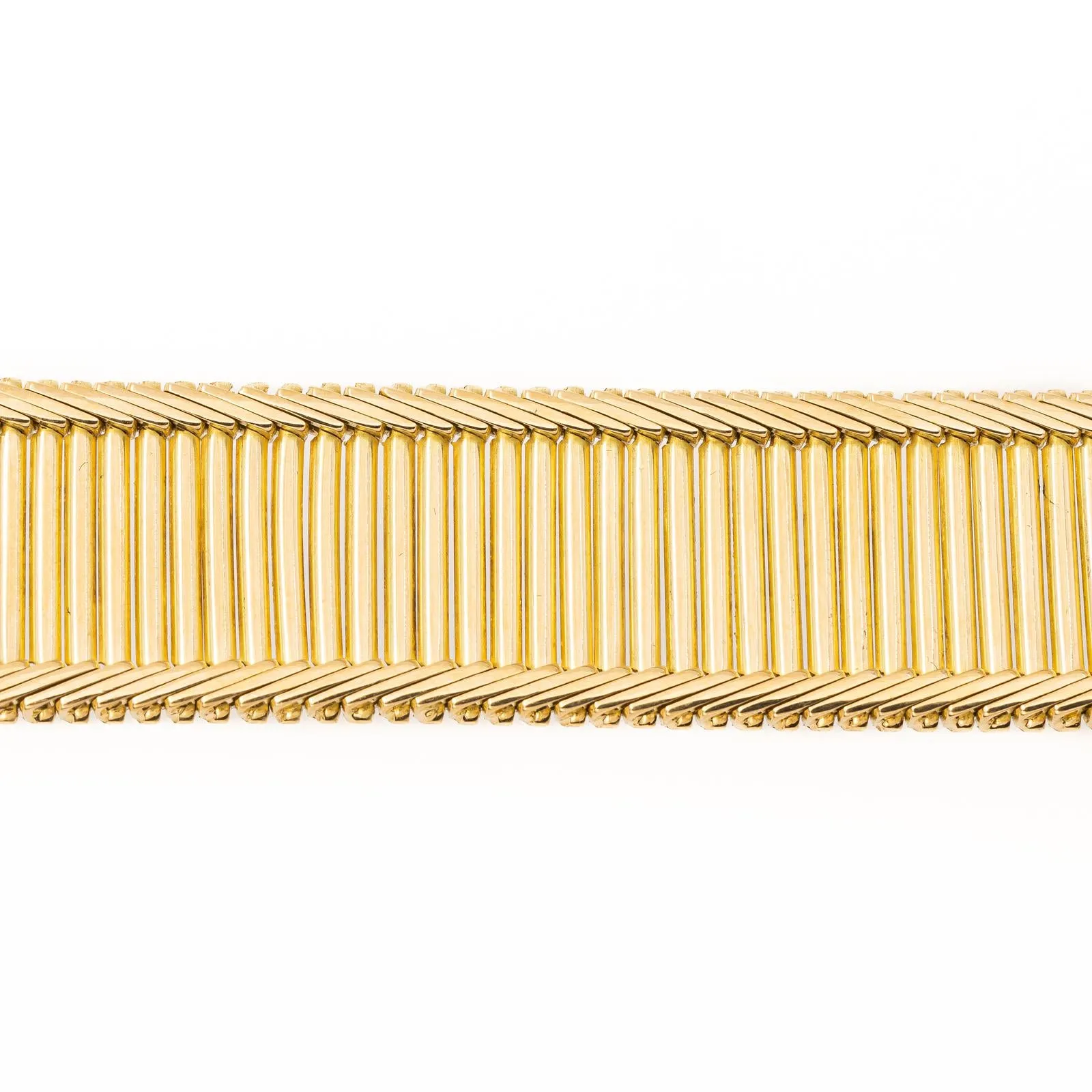 Bracelet maille baguette en or jaune 18 carats sold by 58 Facettes product image thumbnail 4