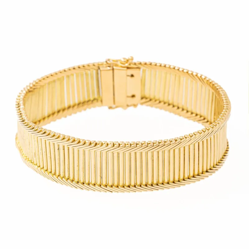 Bracelet maille baguette en or jaune 18 carats sold by 58 Facettes