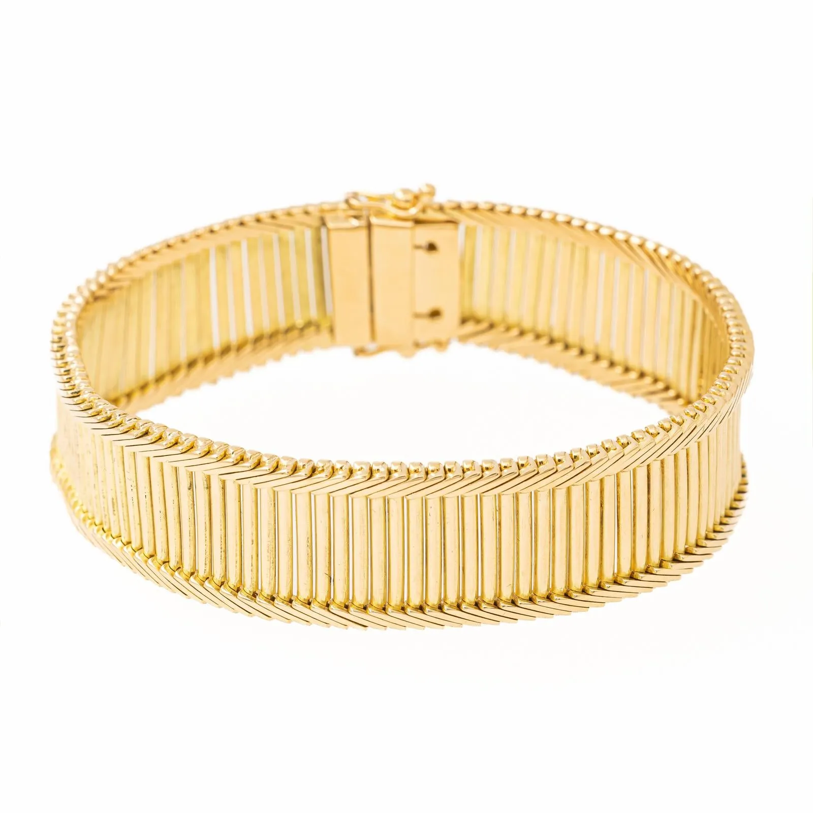 Bracelet maille baguette en or jaune 18 carats sold by 58 Facettes